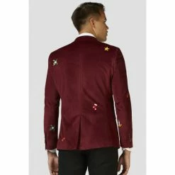 OppoSuits Deluxe Suits & Blazers Christmas - X-Mas Icons - Deep Burgundy