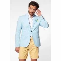 OppoSuits Deluxe Birdie - Soft Blue Men's Deluxe Blazer