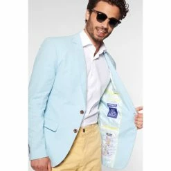 OppoSuits Deluxe Birdie - Soft Blue Men's Deluxe Blazer