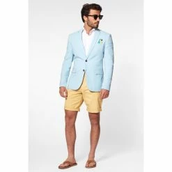 OppoSuits Deluxe Birdie - Soft Blue Men's Deluxe Blazer