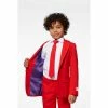 OppoSuits Suits & Blazers Red Devil Boy's Red Suit