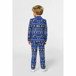 OppoSuits Super Mario Merry Mario Officially Licensed Super Mario Boy's Christmas Suit Video Game Costumes