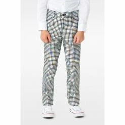 OppoSuits Discoball Shiny Silver Boy's Suit Suits & Blazers