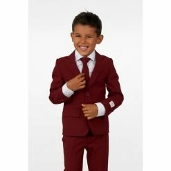 OppoSuits Blazing Burgundy Boys Suit