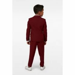 OppoSuits Blazing Burgundy Boys Suit