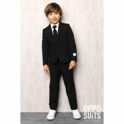 OppoSuits Black Knight Boy's Black Suit Suits & Blazers