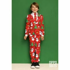 OppoSuits Suits & Blazers Holiday Hero Boy's Christmas Patterned Suit