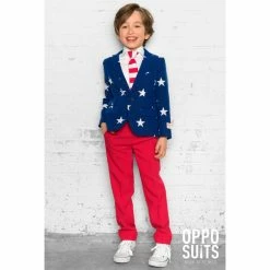OppoSuits Stars & Stripes Boy's USA Independence Day Flag Suit