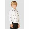 OppoSuits Christmas Penguins Boy's Long Sleeved Christmas Shirt Suits & Blazers