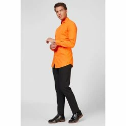 OppoSuits The Orange Long Sleeved Men's Orange Shirt