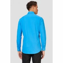 OppoSuits Blue Steel Long Sleeved Men's Shirt