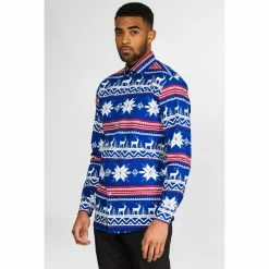 OppoSuits The Rudolph Long Sleeved Men's Christmas Shirt Suits & Blazers