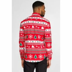 OppoSuits Suits & Blazers Winter Wonderland Long Sleeved Men's Christmas Shirt