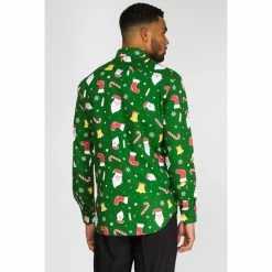 OppoSuits Santaboss Long Sleeved Men's Christmas Shirt