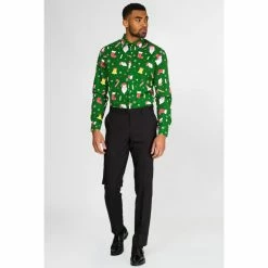 OppoSuits Santaboss Long Sleeved Men's Christmas Shirt