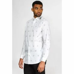 OppoSuits Christmas Icons Long Sleeved Men's Christmas Shirt