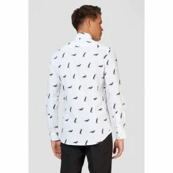 OppoSuits Christmas Penguins Men's Long Sleeved Shirt Suits & Blazers