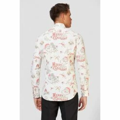 OppoSuits Suits & Blazers Christmas Hoho Holly Men's Long Sleeved Christmas Santa Shirt