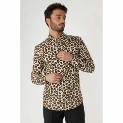 OppoSuits Suits & Blazers The Jag Animal Print Tiger King Long Sleeved Men's Shirt