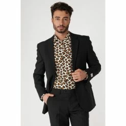 OppoSuits Suits & Blazers The Jag Animal Print Tiger King Long Sleeved Men's Shirt