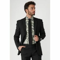 OppoSuits Cashanova Long Sleeved Men's Money Print Shirt
