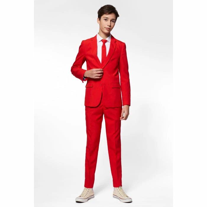 OppoSuits Red Devil, Teen Boys Red Suit 4 OppoSuits Red Devil, Teen Boys Red Suit