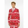 OppoSuits Winter Wonderland Teen Boys Red Christmas Suit Suits & Blazers