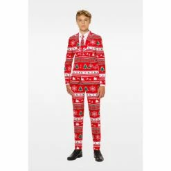 OppoSuits Winter Wonderland Teen Boys Red Christmas Suit Suits & Blazers