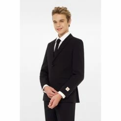 OppoSuits Black Knight Teen Boys Black Suit