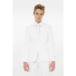 OppoSuits Suits & Blazers White Knight Teen Boys White Suit