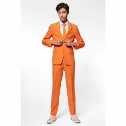 OppoSuits The Orange, Teen Boys Orange Suit Suits & Blazers