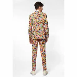 OppoSuits Confetteroni Teen Boys Rainbow Confetti Suit