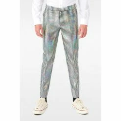 OppoSuits Suits & Blazers Discoballer Silver Disco Ball Teen Boys Suit