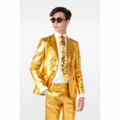 OppoSuits Groovy Gold Teen Boys Suit