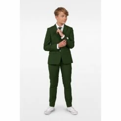 OppoSuits Glorious Green Teen Boys Suit