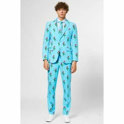 OppoSuits Suits & Blazers Tulips From Amsterdam, Blue Mens Summer Suit