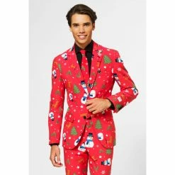 OppoSuits Christmaster Men's Patterned Christmas Suit Suits & Blazers