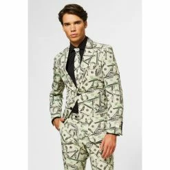 OppoSuits Cashanova $100 Bill Bank Notes Patterned Men's Suit Suits & Blazers