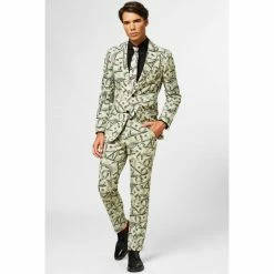 OppoSuits Cashanova $100 Bill Bank Notes Patterned Men's Suit Suits & Blazers