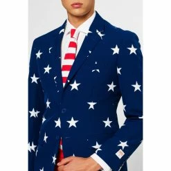 OppoSuits Suits & Blazers Stars And Stripes American Flag Independence Day Men's Suit