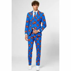 OppoSuits Suits & Blazers Superman Officially Licensed Mens Suit