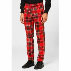 OppoSuits The Lumberjack, Red Plaid Mens Suit