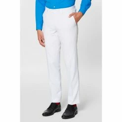 OppoSuits Suits & Blazers White Knight Solid White Men's Suit