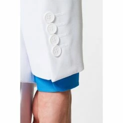 OppoSuits Suits & Blazers White Knight Solid White Men's Suit