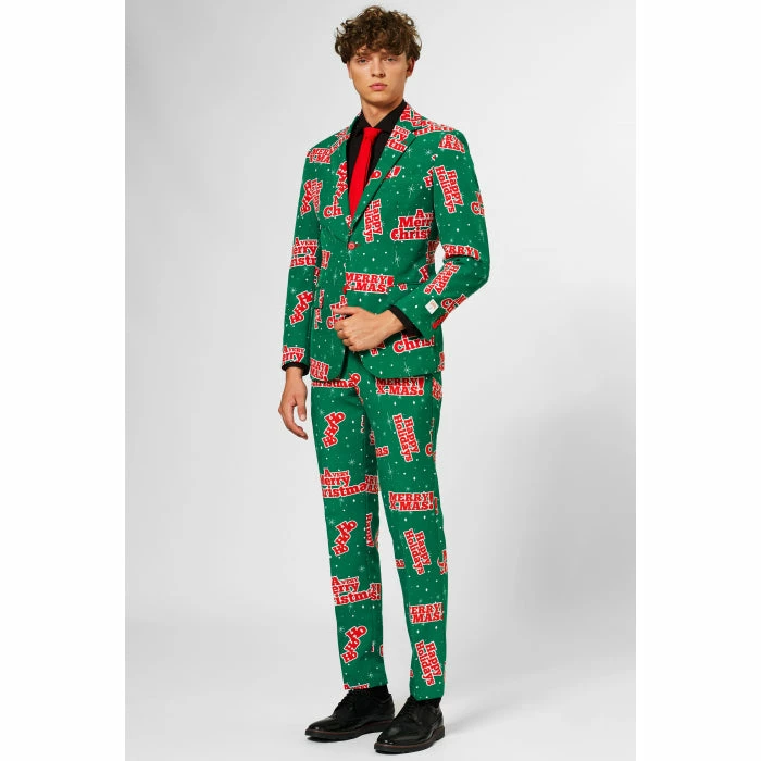 OppoSuits Suits & Blazers Happy Holidude Christmas Patterned Men's Suit 4 OppoSuits Suits & Blazers Happy Holidude Christmas Patterned Men's Suit