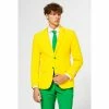 OppoSuits Suits & Blazers Green And Yellow Australian Men's Suit