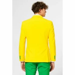 OppoSuits Suits & Blazers Green And Yellow Australian Men's Suit