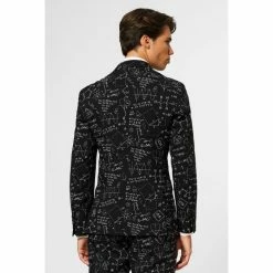 OppoSuits Science Faction, Men's Black Science Patterned Suit