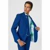 OppoSuits Navy Royale - Royal Blue Men's Suit Flaminguy Patterned Lining 2 OppoSuits Navy Royale - Royal Blue Men's Suit Flaminguy Patterned Lining