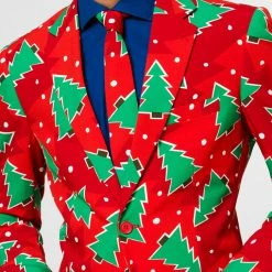 OppoSuits Fine Pine Men's Christmas Patterned Suit